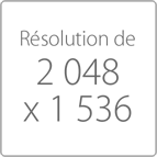 Résolution de 2 048 x 1 536